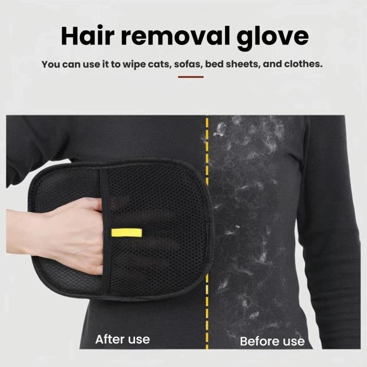 Two-way textured pet hair remover glove detail