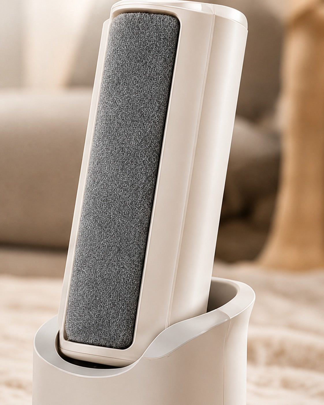 Pawvera Fur-Free Duo self-cleaning brush and base detail