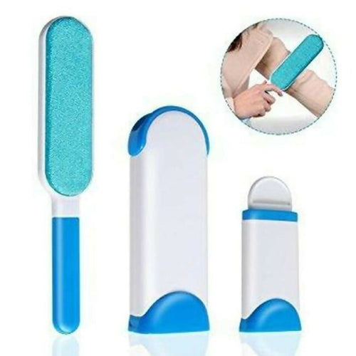 Double-sided micro-bristle pet fur brush detail